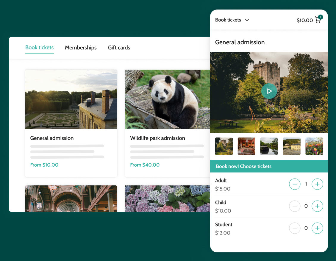 Hytix alternative ticketing software and EPOS shop view